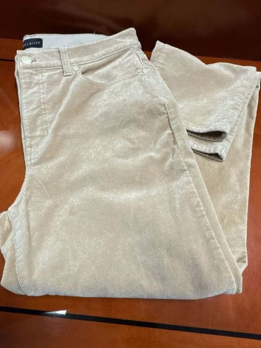 Talbots VERY SHIMMERY Straight Leg Corduroy